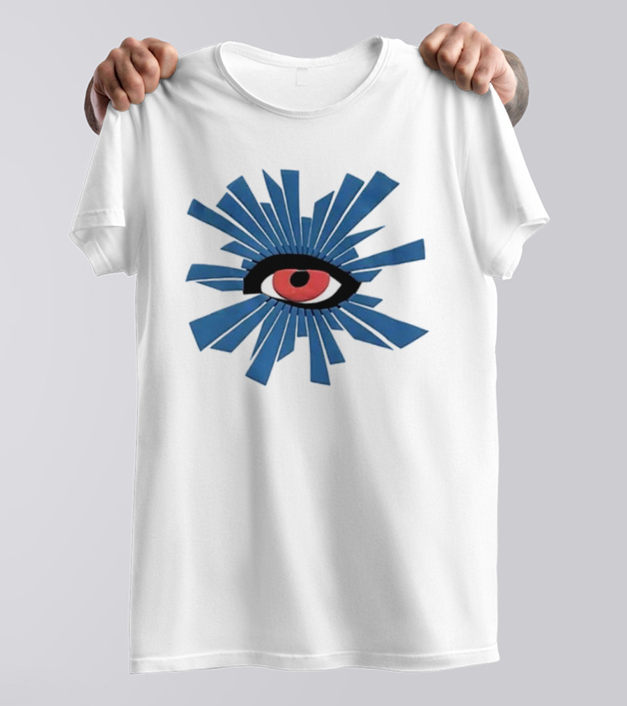 House Of Errors Eye Design With Radiant Blue And Red Iconic Elements T-Shirt
