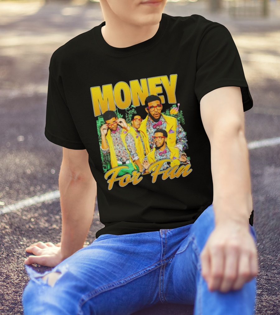 Money For Fun Vintage Drake Style Urban Fashion T-Shirt