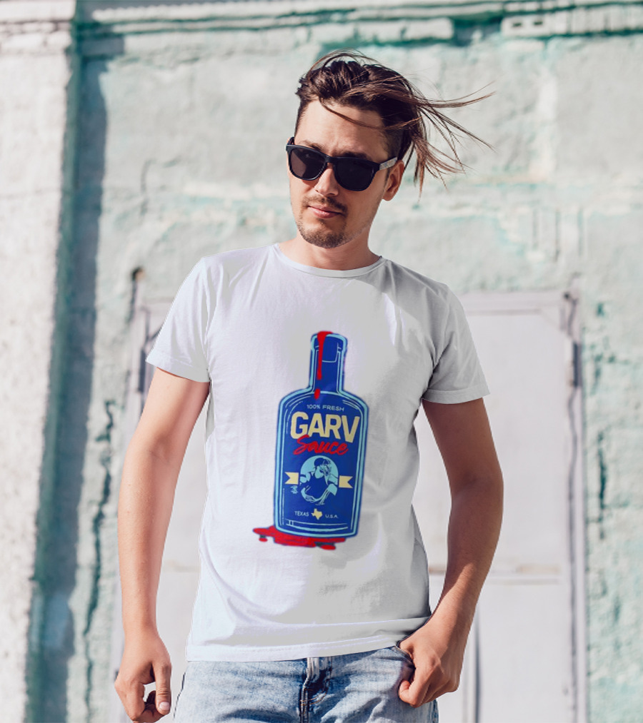 Mitch Garver Garv Sauce Texas Rangers 100% Fresh Texas U.S.A T-Shirt