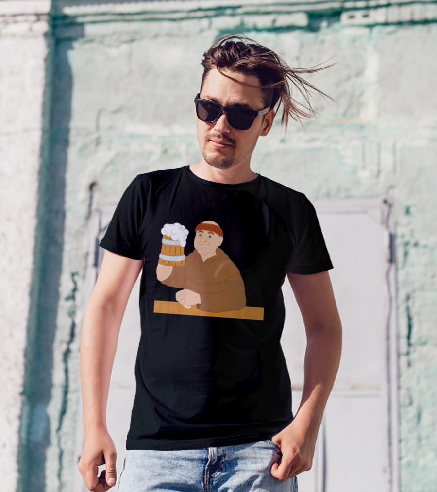 Socktoberfest Monk Raising Beer Mug T-Shirt