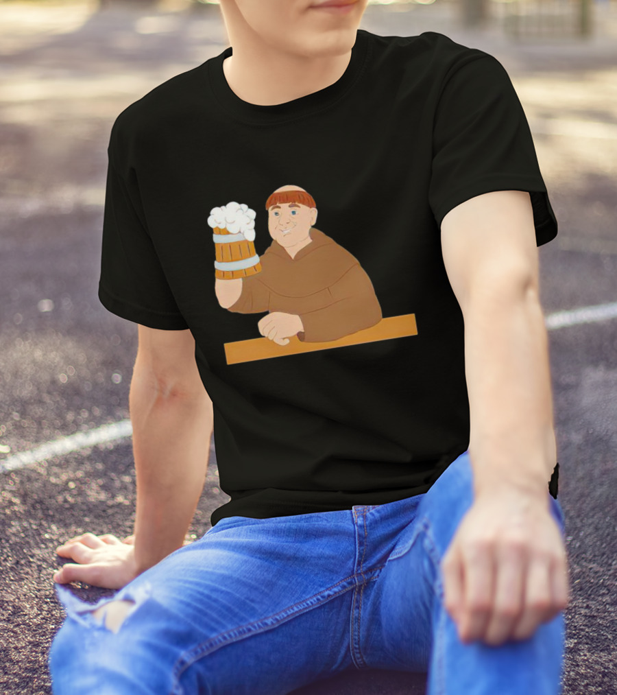 Socktoberfest Monk Raising Beer Mug T-Shirt