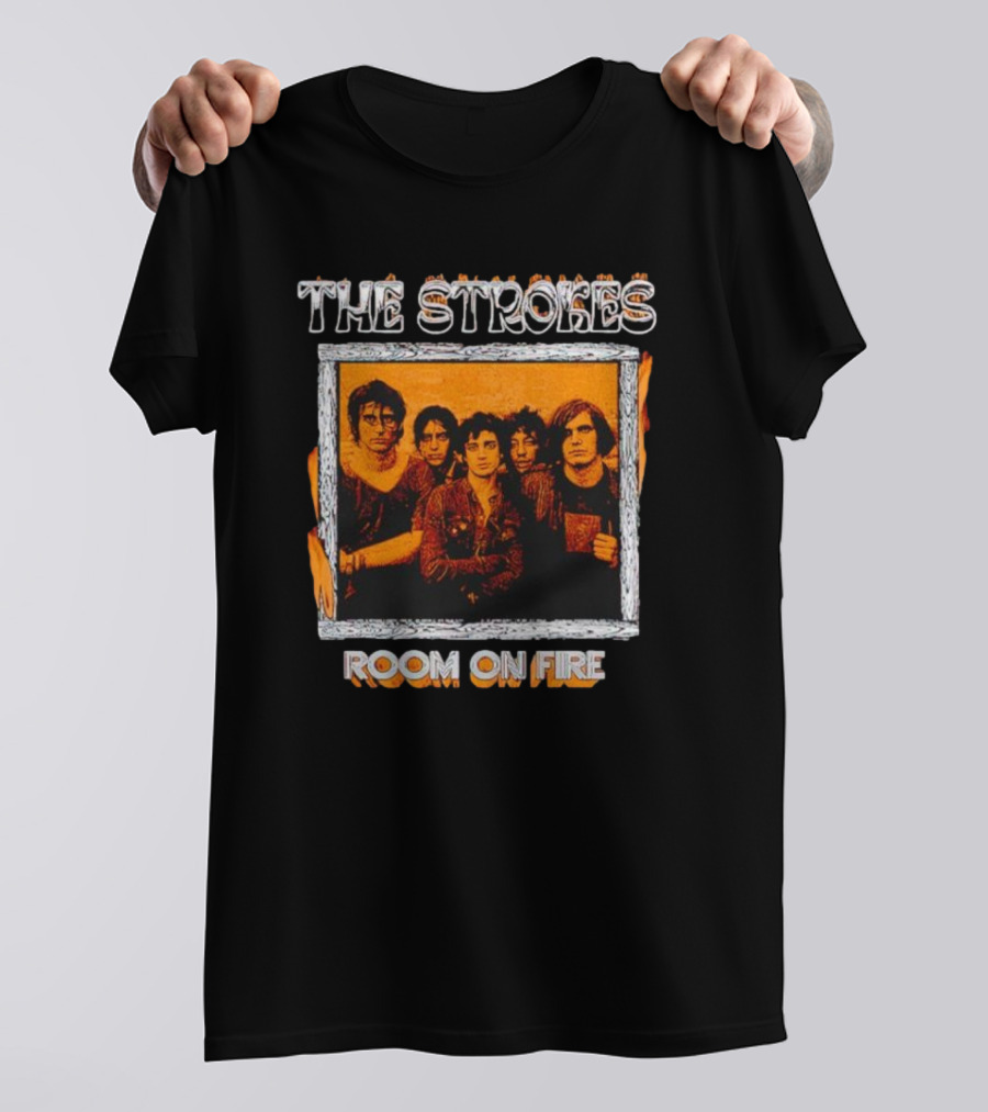 The Strokes Room On Fire Album Art Band Photo T-Shirt