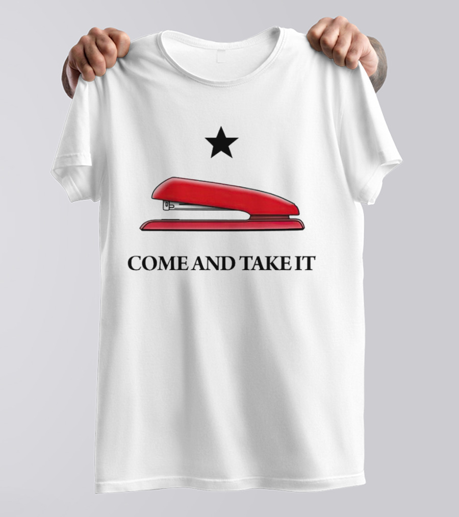Red Stapler Come And Take It Star Icon Tradition T-Shirt