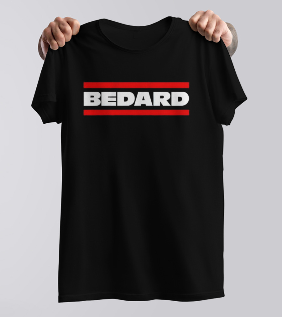 Trending Connor Bedard Name Bold Red Stripe T-Shirt