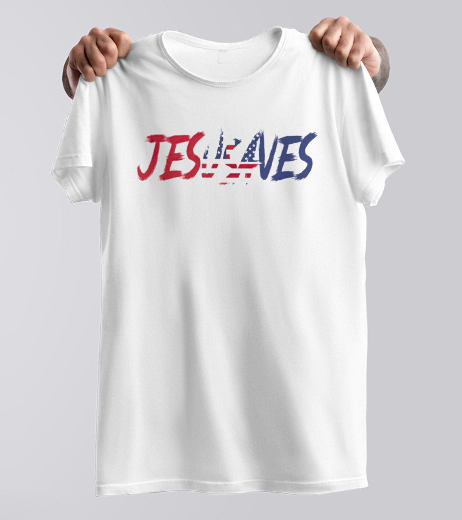 USA Flag Jesus Saves T-Shirt