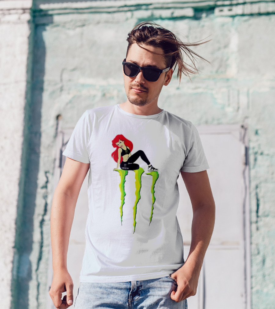 Ariel Monster Energy Logo Crossover T-Shirt