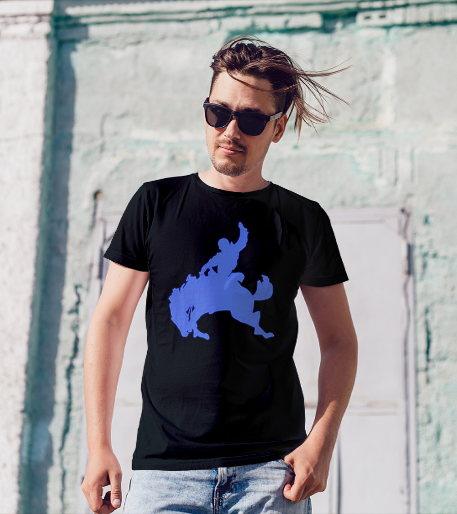 Bad Bunny Bucking Blue Cowboy T-Shirt