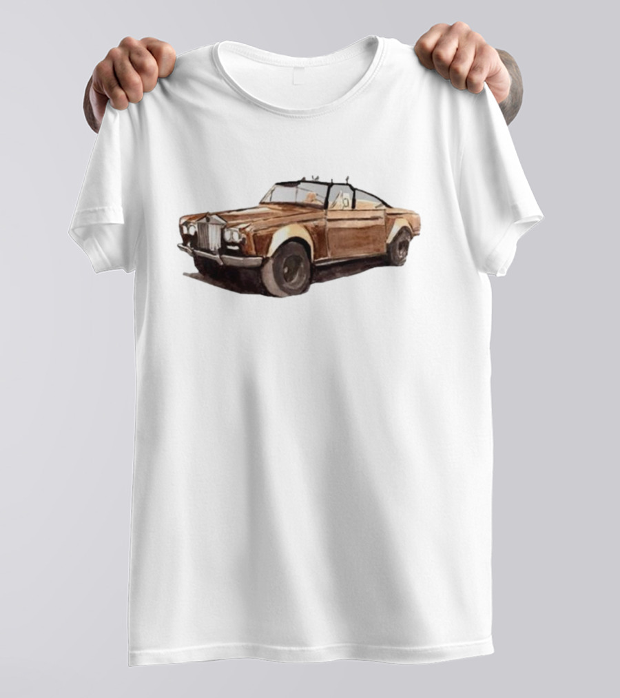 Bad Bunny Vintage Rolls Royce Painting T-Shirt
