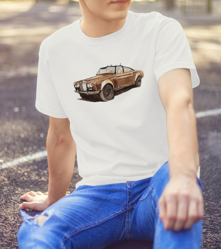 Bad Bunny Vintage Rolls Royce Painting T-Shirt