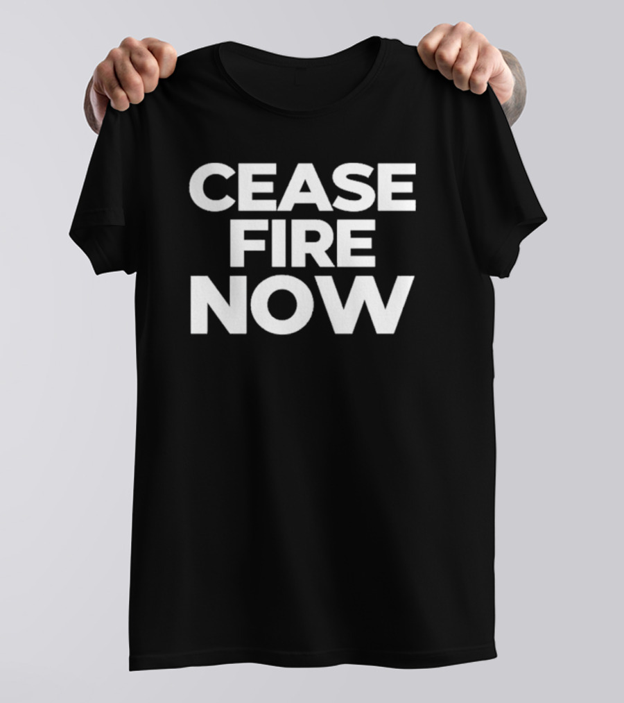 CEASE FIRE NOW Bold Impact T-Shirt