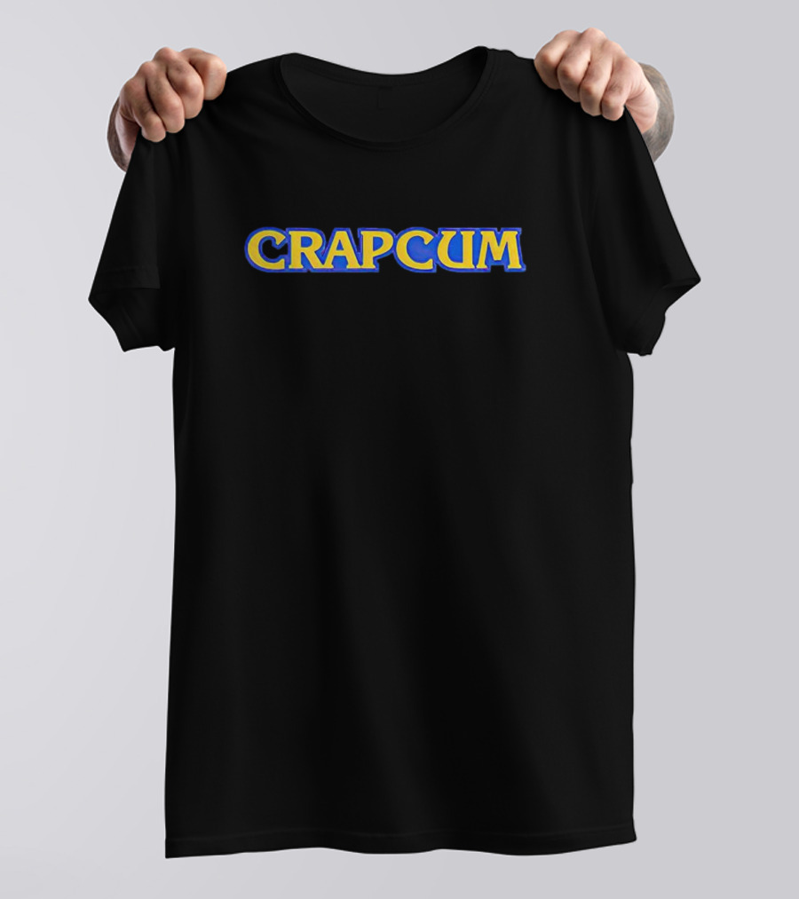 Crapcum Crapcom Parody Gaming Brand T-Shirt