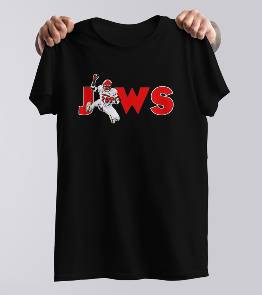 Jaws Jawhar Jordan 25 Louisville Cardinals Football T-Shirt