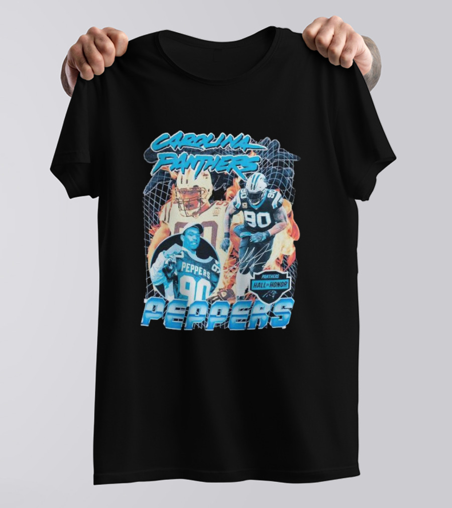 Carolina Panthers Julius Peppers Hall Of Honor 90 T-Shirt