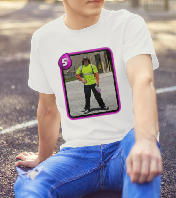 Sam Sulek Clash Royale Card Style Construction Worker T-Shirt