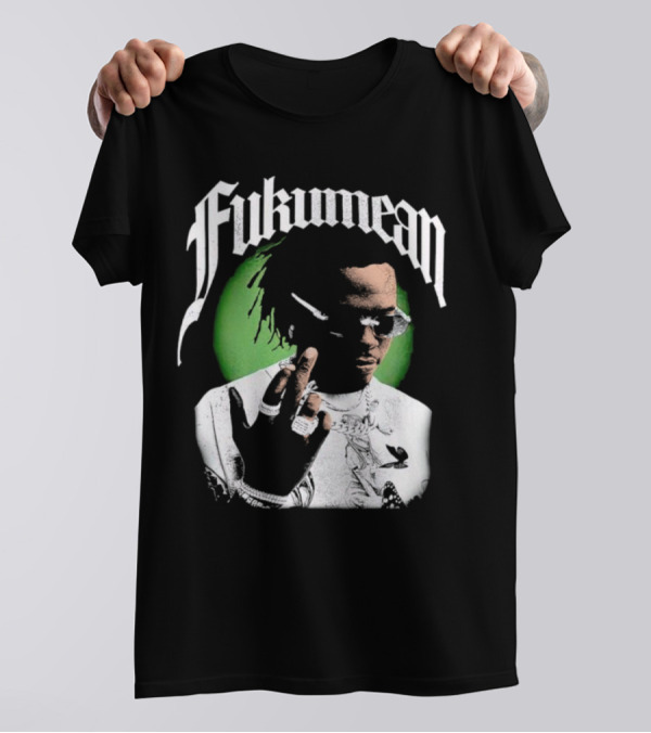 Fukumean 90s Vintage Hip Hop Style With Green Aura T-Shirt