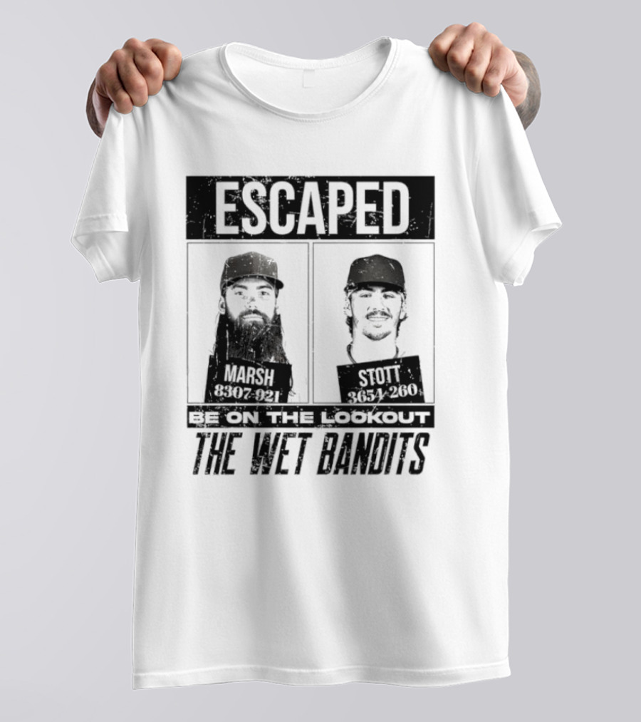 Escaped Be On The Lookout Wet Bandits Marsh Stott T-Shirt