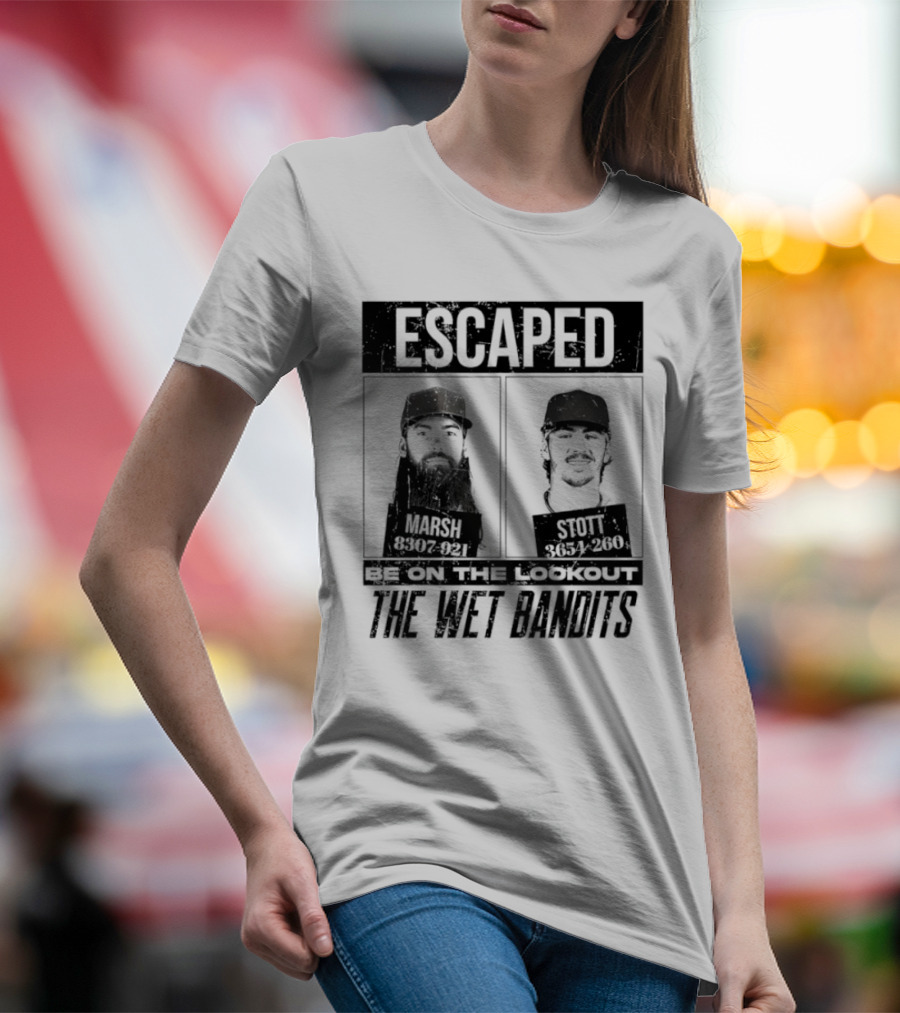 Escaped Be On The Lookout Wet Bandits Marsh Stott T-Shirt