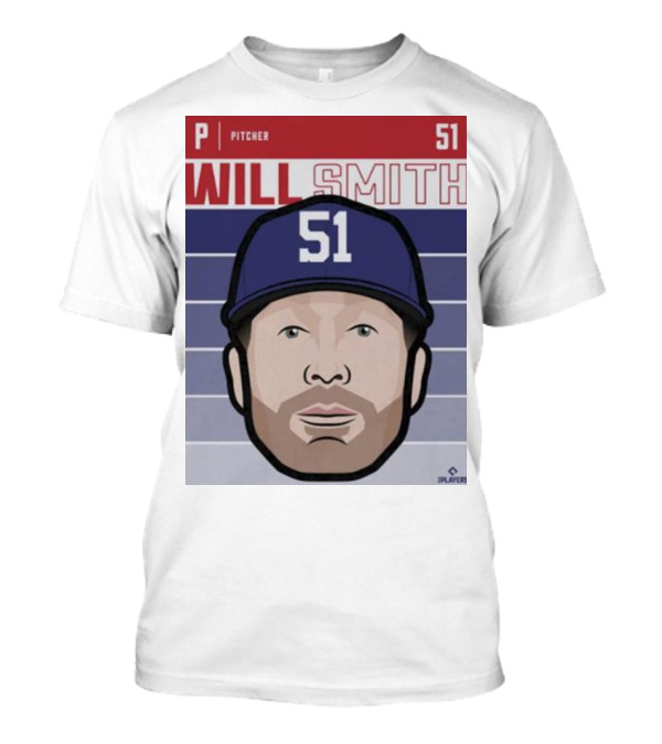 Will Smith Pitcher 51 Texas Fade Baseball T-Shirt