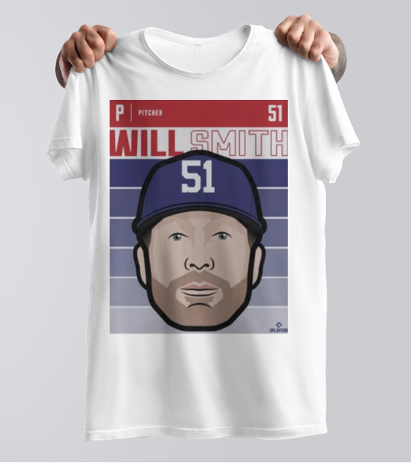 Will Smith Pitcher 51 Texas Fade Baseball T-Shirt