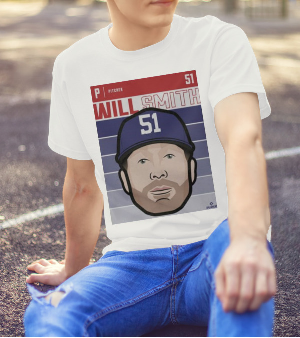 Will Smith Pitcher 51 Texas Fade Baseball T-Shirt