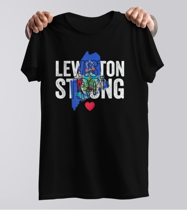 Lewiston Strong Maine Heart T-Shirt