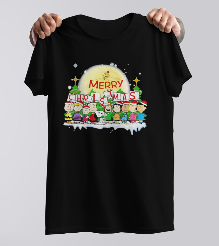 Peanuts Characters Merry Christmas T-Shirt