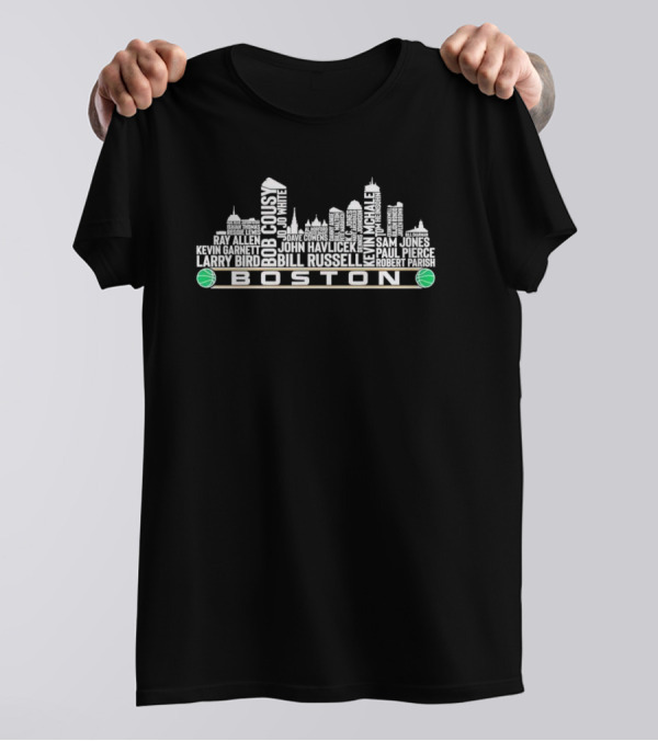 Boston Celtics Legends City Skyline T-Shirt