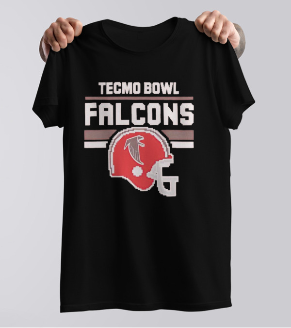 Tecmo Bowl Falcons Helmet Retro Atlanta Football T-Shirt