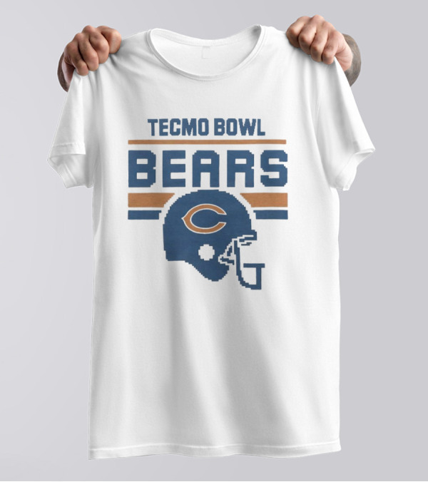 TECMO BOWL CHICAGO BEARS HELMET ICONOGRAPHY RETRO 8-BIT T-Shirt