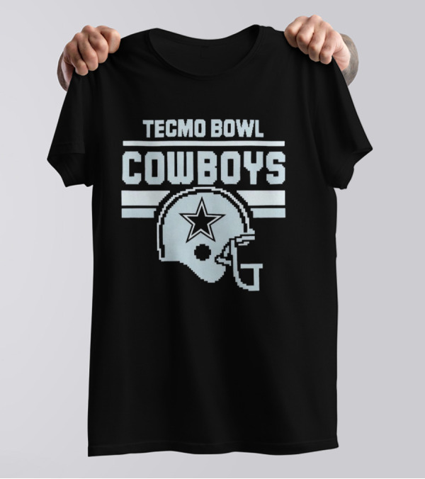 Tecmo Bowl Cowboys Helmet Vintage Pixel T-Shirt
