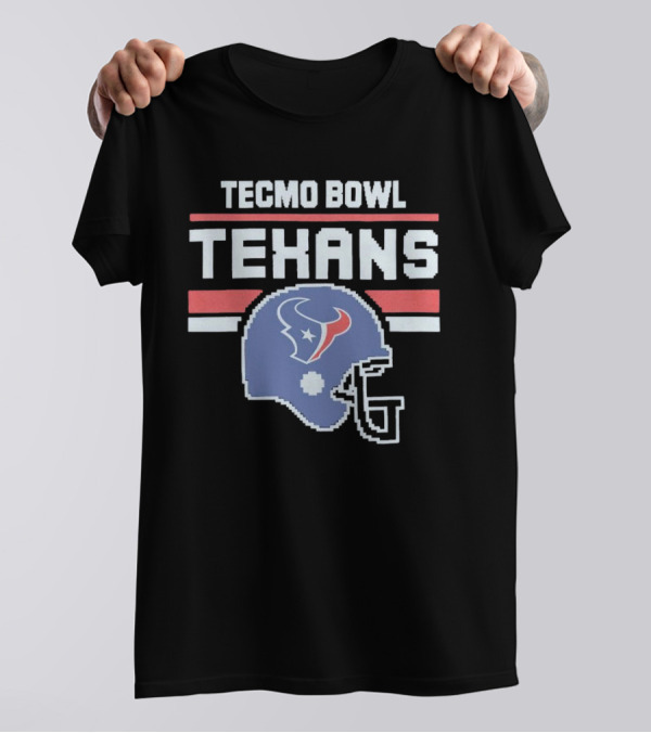 Tecmo Bowl Houston Texans Helmet Retro Video Game T-Shirt