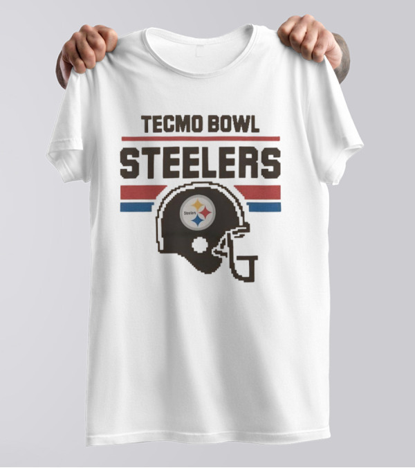 Tecmo Bowl Steelers Pittsburgh Logo Helmet T-Shirt