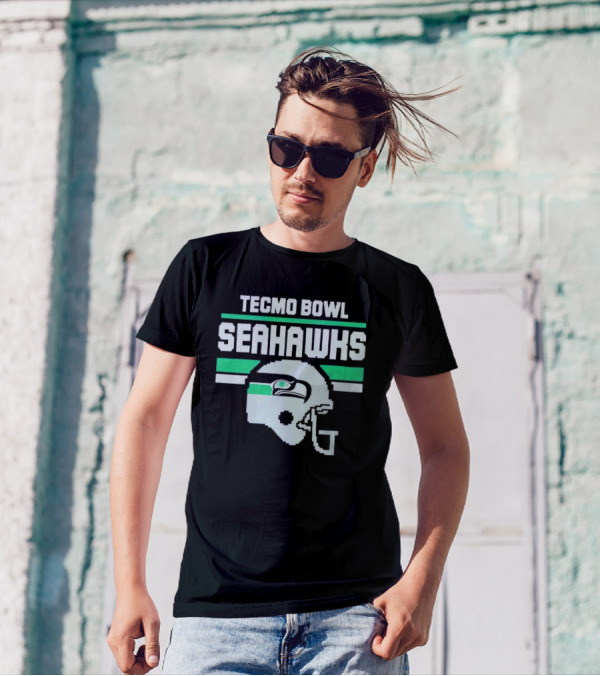 Tecmo Bowl Seattle Seahawks Helmet T-Shirt