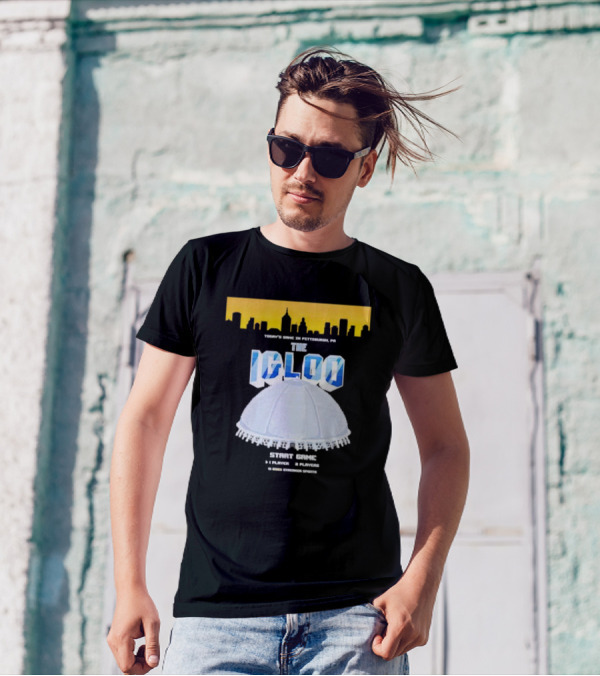 8-Bit Start Game Pittsburgh PA The Igloo Retro Skyline T-Shirt
