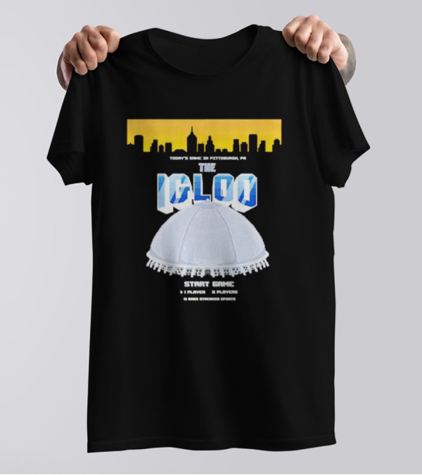 8-Bit Start Game Pittsburgh PA The Igloo Retro Skyline T-Shirt