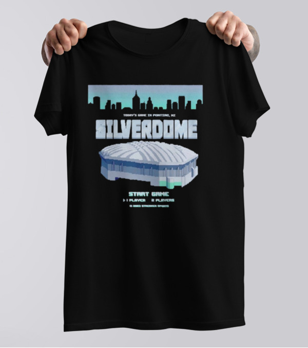 Silverdome 8-Bit Today's Game In Pontiac MI Start Game 1 Player 2 Players T-Shirt
