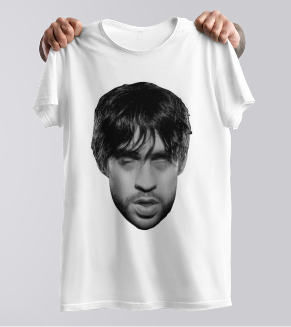 Bad Bunny Baticano Monochrome Face T-Shirt