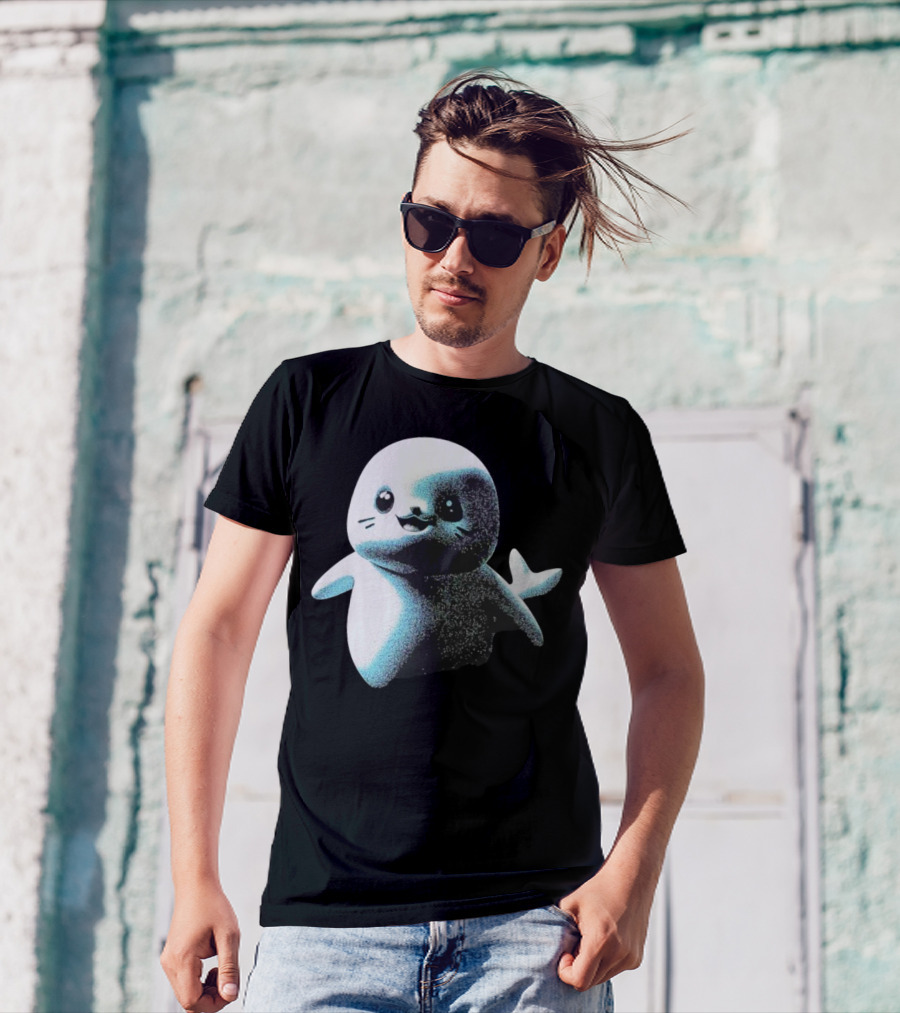 Distressed Spectre Sappy Seals Cute Sea Animal T-Shirt