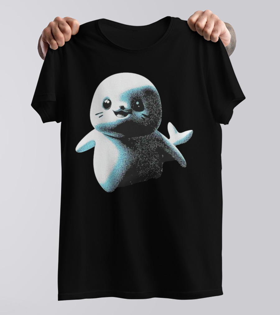 Distressed Spectre Sappy Seals Cute Sea Animal T-Shirt