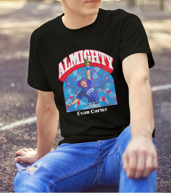 Evan Carter Almighty Baseball Texas T-Shirt