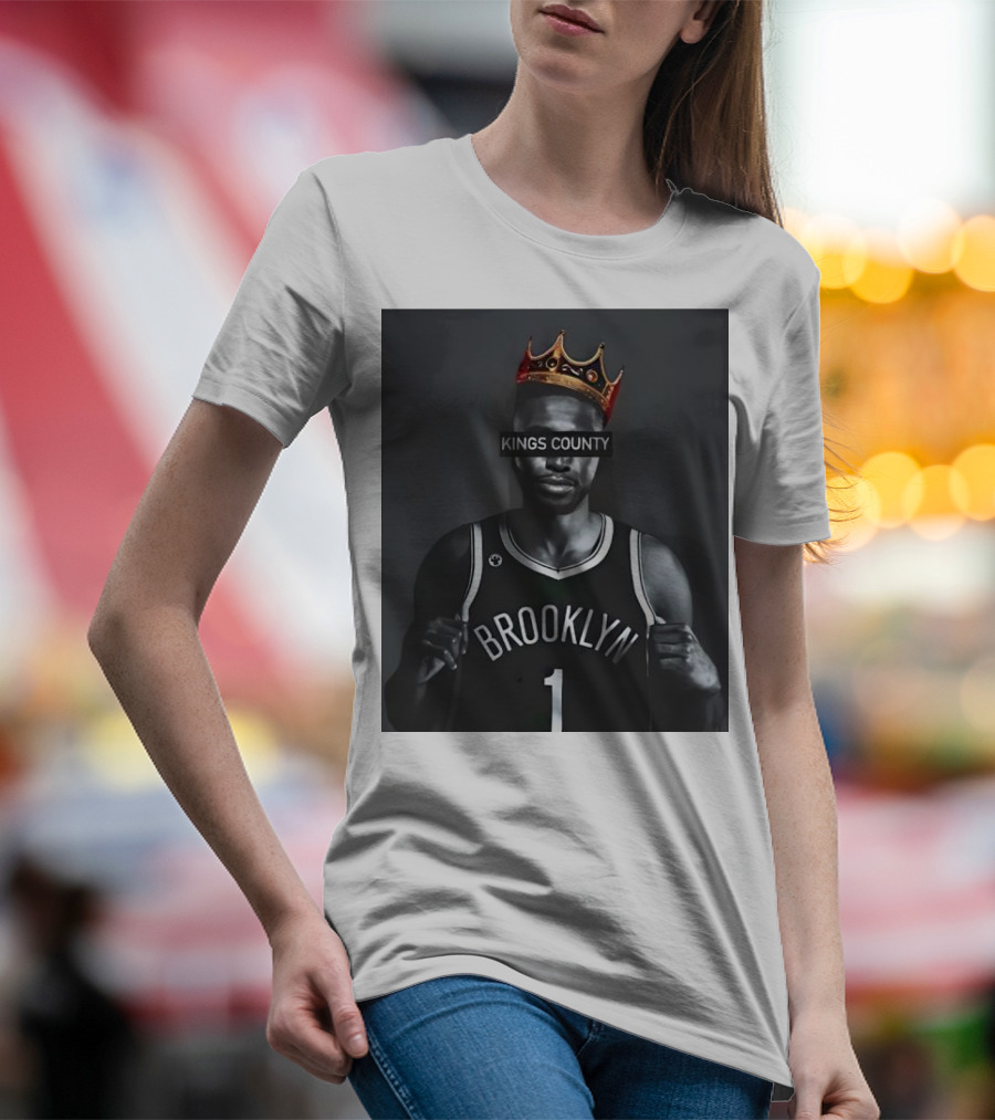 Mikal Bridges Kings County Brooklyn Basketball Crown T-Shirt