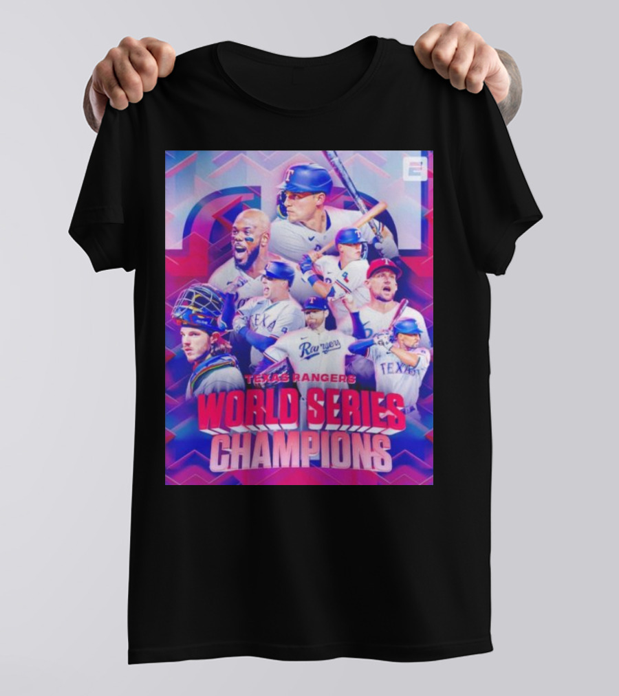 Texas Rangers World Series Champions ESPN Baseball Team Players T-Shirt