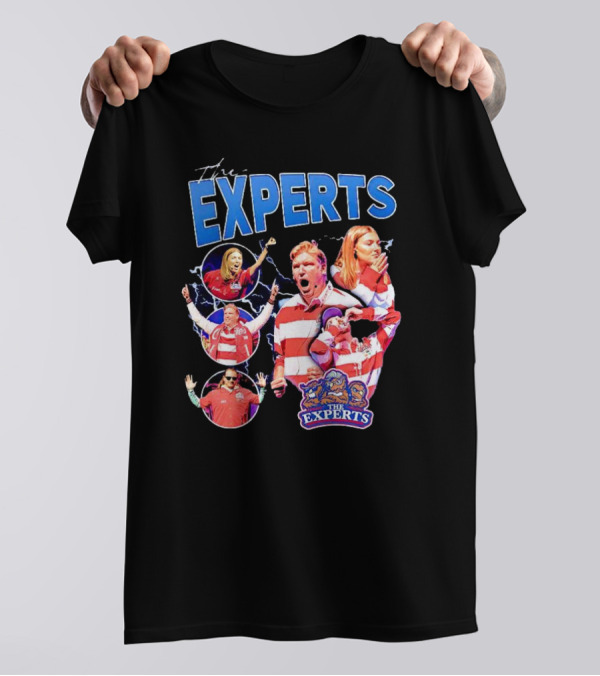 The Experts Team Football Enthusiasts In Red And White Stripes T-Shirt