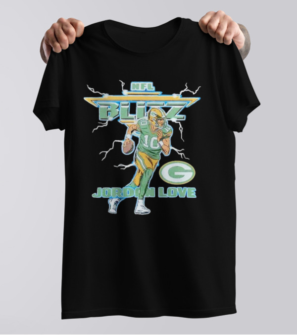 NFL Blitz Jordan Love Packers T-Shirt