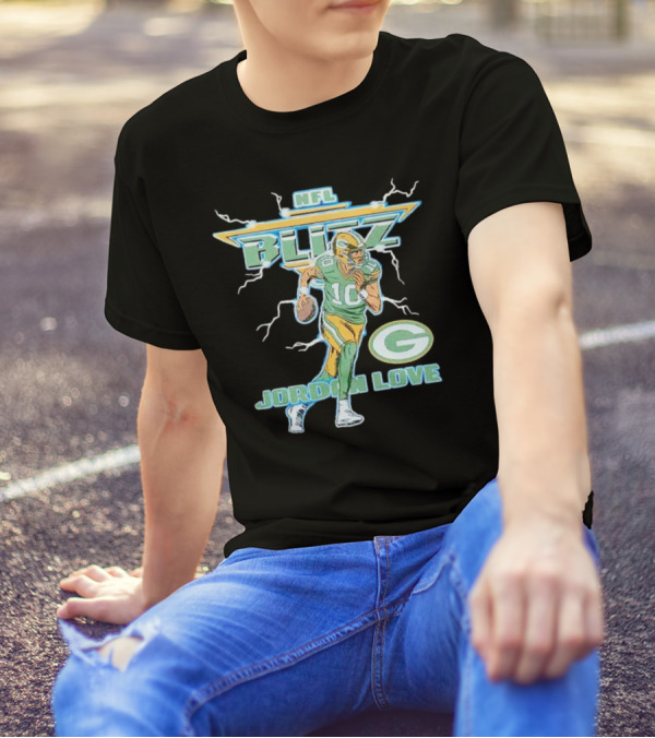 NFL Blitz Jordan Love Packers T-Shirt
