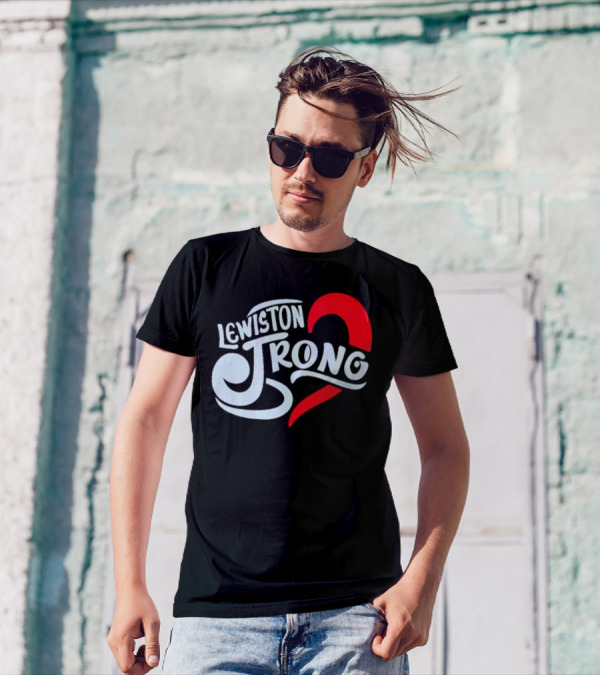 Lewiston Strong Heart Symbol Maine Resilience T-Shirt