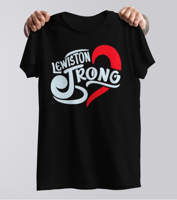 Lewiston Strong Heart Symbol Maine Resilience T-Shirt