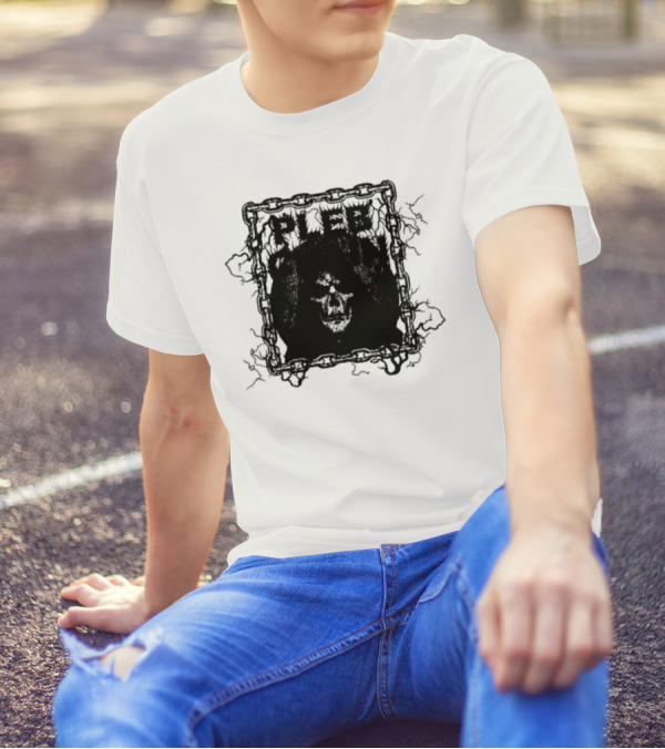 Plebchain Skull With Lightning And Chains T-Shirt