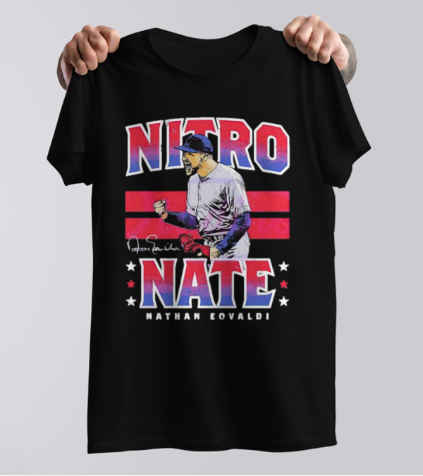 Nitro Nate Nathan Eovaldi Signature Baseball T-Shirt