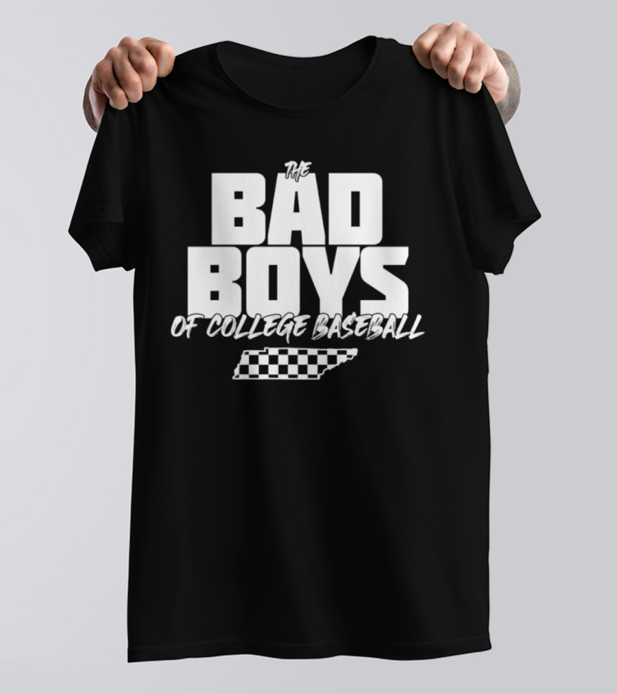 The Bad Boys Of College Baseball Tennessee Checkerboard State T-Shirt